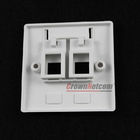 New Telecom Standard 2ports RJ45 Face Plates 3MTYPE RoHs ABS Material Double Ports Face Plate 86X86