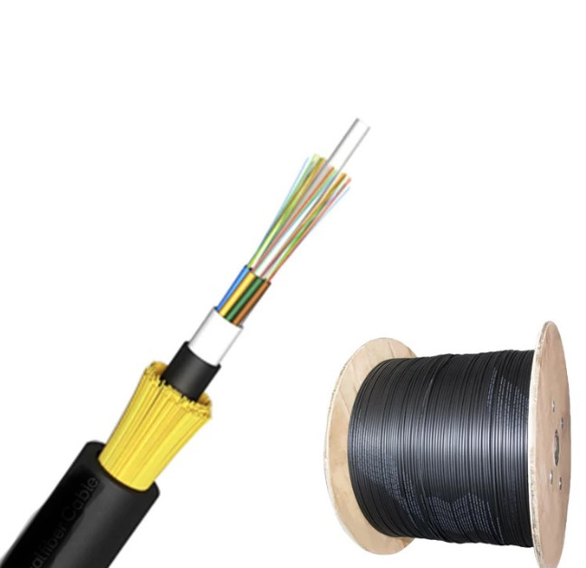Power Optical Fiber Cable Single Mode Adss 24 48 72 96 144 Core Outdoor Fiber Cable adss fiber optic cable 48 core